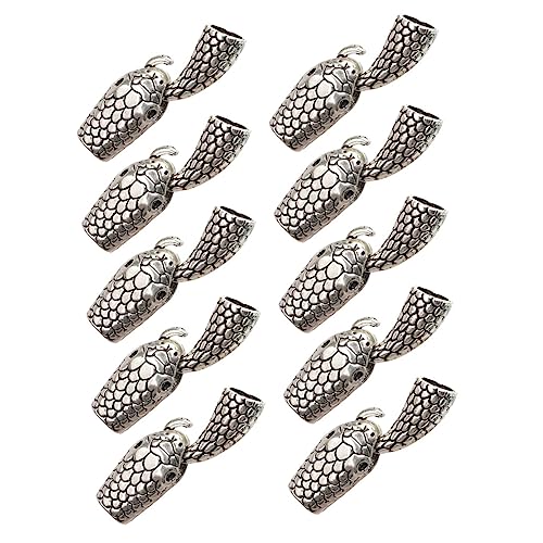 Angoily 10 Paare Kettenverschlüsse Und Verschlüsse Armband Knebelverschluss Schmuck Verschluss Knebelverschlüsse Für Schmuck Schlangen-knebelverschlüsse Armbandverschlüsse Silver Legierung von Angoily