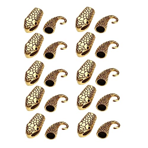 Angoily 10 Paare Schmuck Verschluss Knebelverschlüsse Für Die Schmuckherstellung Schlangenverschluss Armbandverschlüsse Und Verschlüsse Schlangen-knebelverschlüsse Legierung Golden von Angoily