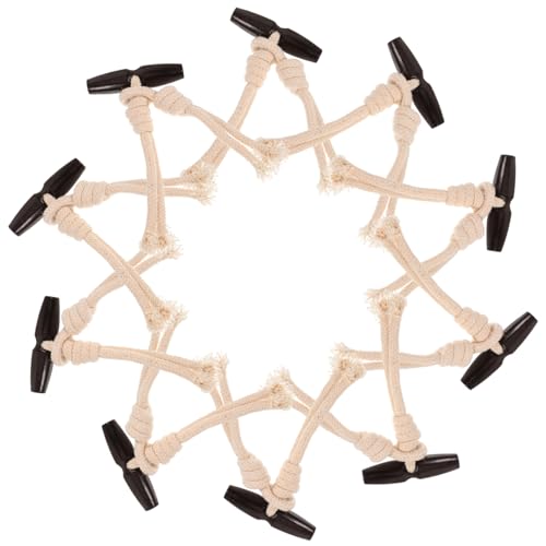 Angoily 10 Paare Schnalle aus Holzhorn Hornknopf Knebelverschlüsse für Mäntel dekorativ Tasten Umschalten Jacke switched mantelknöpfe Mantelverschluss Schnallen am Hosenbund Baumwollseil von Angoily