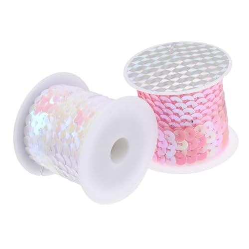 Angoily 10 Rollen Diy Paillettenband Glitzernde Stoffverzierung für Kleidung und Bastelprojekte Sicher und Langlebig für Kreative Dekorationen und Diy Handwerk von Angoily