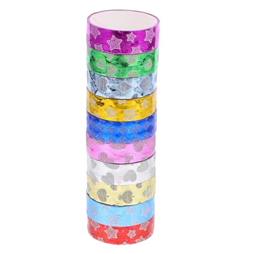 Angoily 10 Rollen Glitzer Klebeband DIY Washi Tapes für Scrapbooking und Dekoration für Bastelprojekte und Partys Angoily 10 Rollen Glitzer Klebeband DIY Washi Tapes für Scrapbooking und Dekoration für Bastelprojekte und Partys von Angoily