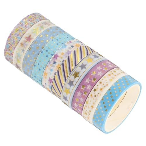 Angoily 10 Rollen Notizbuch Klebeband Scrapbook Zubehör Farbig Dekorativ Scrapbooking Dekoration Washi Masking Tape Masking Washi Tape Washi Tape Für DIY Washi Tapes Rosa von Angoily