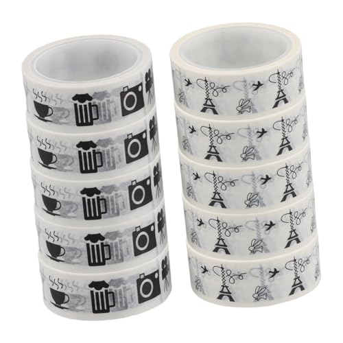 Angoily 10 Rollen Taschenband Breites Washi-tape Nautisches Washi-tape Washi Tape Zum Aufzeichnen Washi-tape-aufkleber Washi-tape Vintage Washi Tape Flüsterpapier von Angoily