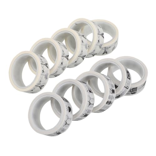 Angoily 10 Rollen Taschenband Washi-Tape süßes Band Scrapbook-Zubehör kawaii Washi-Klebeband Washi-Tape süß Washi Tape zum Aufzeichnen Washi -Bänder Flüsterpapier von Angoily