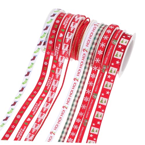 Angoily 10 Rollen Weihnachtsband Dekoratives Geschenkband in Rot DIY Bastelband für Geschenkverpackung und Festtagsdekoration Glatte Oberfläche Vielseitig Einsetzbar Verpackung Angoily 10 Rollen Weihnachtsband Dekoratives Geschenkband in Rot DIY Bastelband für Geschenkverpackung und Festtagsdekoration Glatte Oberfläche Vielseitig Einsetzbar Verpackung von Angoily