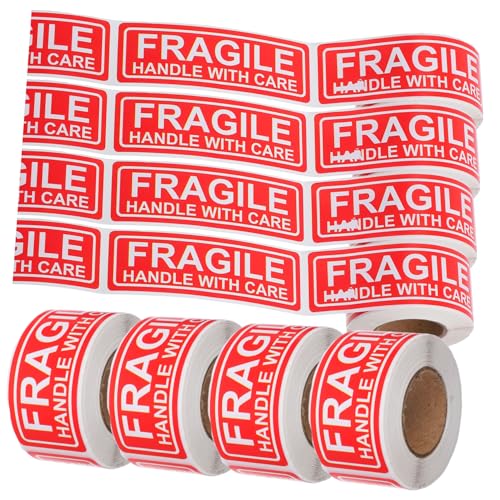 Angoily 10 Rollen zerbrechliche Aufkleber Visierwarnetikett zerbrechliches Packband mit Pflegewarnung bewältigen zerbrechlicher Aufkleber Label nicht trennen Kupferplattenaufkleber rot Angoily 10 Rollen zerbrechliche Aufkleber Visierwarnetikett zerbrechliches Packband mit Pflegewarnung bewältigen zerbrechlicher Aufkleber Label nicht trennen Kupferplattenaufkleber rot von Angoily