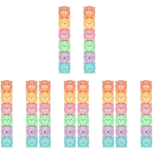 Angoily 10 Sätze Fettbär Highlighter klein Karikatur Stifte für Textmarker süße Highlighter -Stifte süße Markierungen Markierstift Schulbuchmarker Highlighters Marker Kawaii Plastik von Angoily
