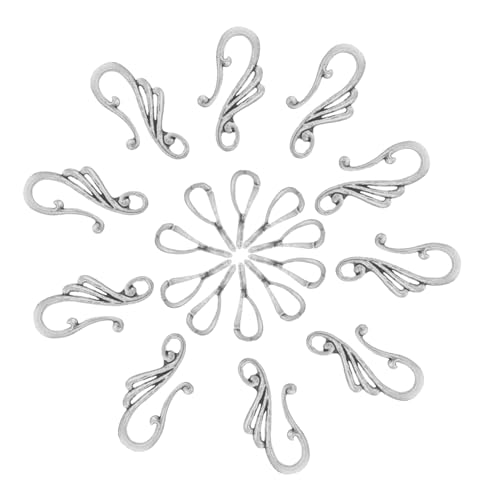 Angoily 10 Sätze Ohrhaken Schmuckzubehör Toggle Verschlüsse für DIY Ohrringe und Armbänder Metall Earrings Clips Dekorative Schmuckverbindungen Vintage Design Antik Silberfarben Angoily 10 Sätze Ohrhaken Schmuckzubehör Toggle Verschlüsse für DIY Ohrringe und Armbänder Metall Earrings Clips Dekorative Schmuckverbindungen Vintage Design Antik Silberfarben von Angoily
