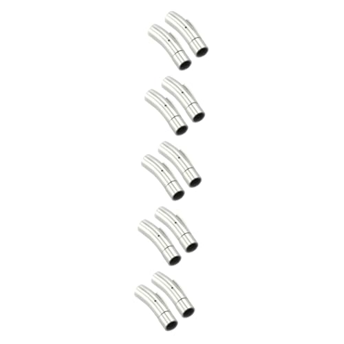 Angoily 10 Stck. Magnetverschluss Teilig Lederband Endkappe Nickelfrei Hautfreundlich Langlebig für DIY Armband Schmuckherstellung Passend für Echtleder PU Seide Satin Angoily 10 Stck. Magnetverschluss Teilig Lederband Endkappe Nickelfrei Hautfreundlich Langlebig für DIY Armband Schmuckherstellung Passend für Echtleder PU Seide Satin von Angoily