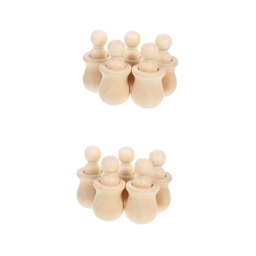 Angoily 10 Stck. Teiliges Unbemalte Holzpuppen zum Bemalen DIY Holzfiguren für Naturbelassene Sichere Holzklammerpuppen Bastelspielzeug für Gestaltung Angoily 10 Stck. Teiliges Unbemalte Holzpuppen zum Bemalen DIY Holzfiguren für Naturbelassene Sichere Holzklammerpuppen Bastelspielzeug für Gestaltung von Angoily