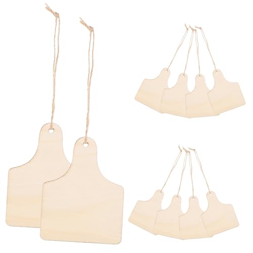 Angoily 10 Stk. Unbemalte Holzanhänger für Diy Projekte Holzschilder für Weihnachtsbaum Dekoration Blanko Holztags zum Gestalten und Basteln Breit Angoily 10 Stk. Unbemalte Holzanhänger für Diy Projekte Holzschilder für Weihnachtsbaum Dekoration Blanko Holztags zum Gestalten und Basteln Breit von Angoily