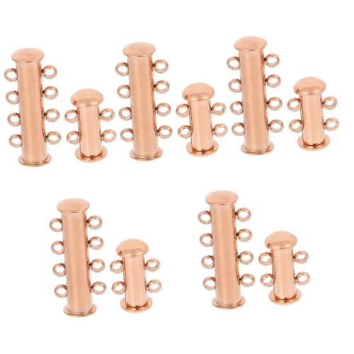 Angoily 10 Stk. Verschlussset Teilig Roségold Federring Schmuckverbinder für Mehrreihige Halsketten und Armbänder DIY Schmuckzubehör Langlebig und Einfach zu Verwenden Angoily 10 Stk. Verschlussset Teilig Roségold Federring Schmuckverbinder für Mehrreihige Halsketten und Armbänder DIY Schmuckzubehör Langlebig und Einfach zu Verwenden von Angoily