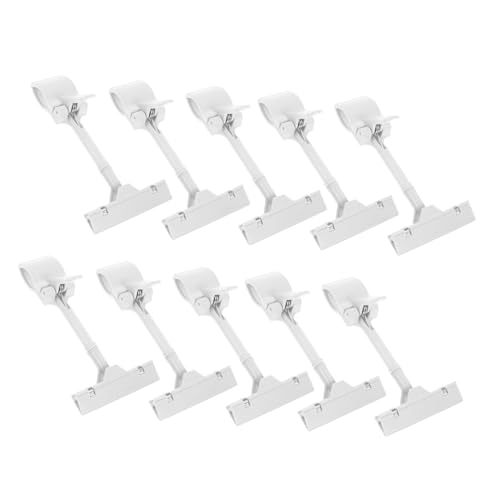 Angoily 10 Stück Anzeigenordner Stand Etikett Stichworte Party Pop steht hängend Werbeständer Tischschildhalter Zeichencliphalter Halter für Schilderclips Warenzeichenanzeige pp Weiß von Angoily