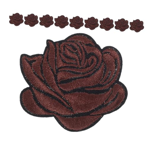 Angoily 10 Stück Blumenstickstätte Bestickte Aufnäher Für Kleidung Rosenapplikation Aufbügeln Kleidungsflicken Jacke Bestickte Aufnäher Patches Für Jacken Polyester Kaffee Angoily 10 Stück Blumenstickstätte Bestickte Aufnäher Für Kleidung Rosenapplikation Aufbügeln Kleidungsflicken Jacke Bestickte Aufnäher Patches Für Jacken Polyester Kaffee von Angoily