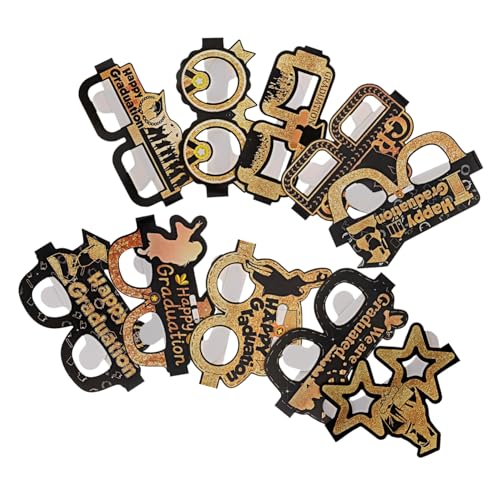 Angoily 10 Stück Brillendekoration für die Abschlusssaison lustig rahmen Vorabend Verkaufsstand gläser Abschlussfoto-Partydekoration Neujahrskleid-Accessoires Papier Angoily 10 Stück Brillendekoration für die Abschlusssaison lustig rahmen Vorabend Verkaufsstand gläser Abschlussfoto-Partydekoration Neujahrskleid-Accessoires Papier von Angoily