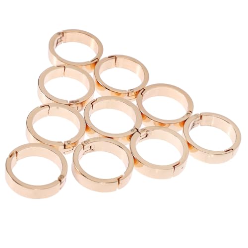 Angoily 10 Stück Buchringe binden Papierringe aus Metall Ringclips kleine Heftklammern Clipringe Bindungsringe Ringklemme Flash-Karte klingelt Ringbuch Ringe für Karteikarten Zinklegierung von Angoily