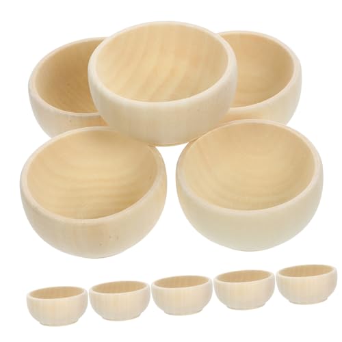 Angoily 10 Stück DIY Holzschalen Unbehandelt Mini Holzschalen Naturholz für Bastelprojekte Malen und Dekorieren für Snacks und Veranstaltungen Angoily 10 Stück DIY Holzschalen Unbehandelt Mini Holzschalen Naturholz für Bastelprojekte Malen und Dekorieren für Snacks und Veranstaltungen von Angoily