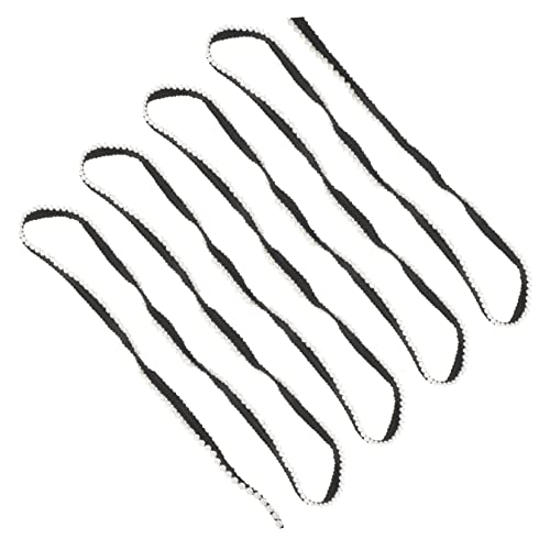 Angoily 10 Stück DIY Zubehör Bastelband Dehnbares Spitzenband Netzband Baumwollspitzenbesatz Stoffband Spitzenstoff Elastische Schnürsenkel Stretch Spitzenband Ösen Spitzenbänder Schwarze von Angoily