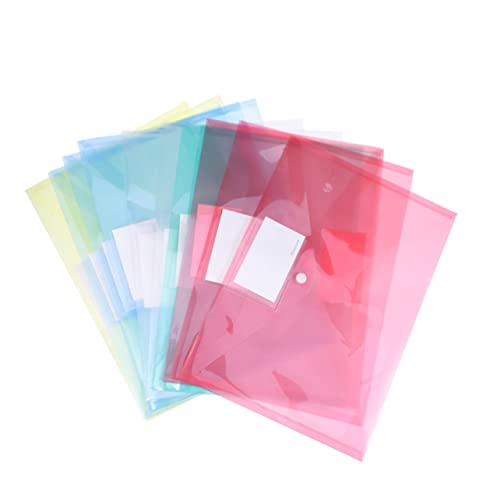 Angoily 10 Stück Dokumentenmappe Transparent mit Druckknopf Farben Rot Gelb Grün für Büro und Zuhause Reißfest und Wasserabweisend für Aufbewahrung von Unterlagen Angoily 10 Stück Dokumentenmappe Transparent mit Druckknopf Farben Rot Gelb Grün für Büro und Zuhause Reißfest und Wasserabweisend für Aufbewahrung von Unterlagen von Angoily