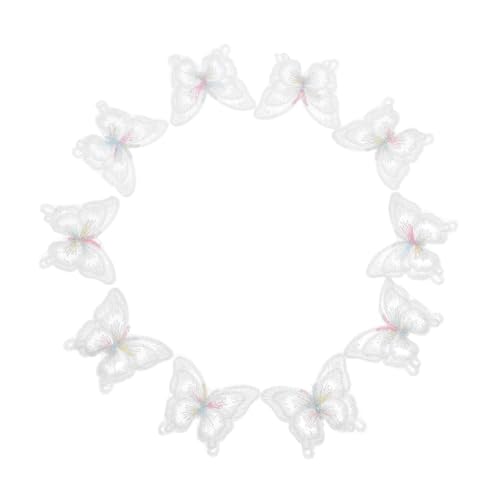 Angoily 10 Stück Doppellagige Schmetterling Stickerei Applikationen Handgenähte Organza Patches für DIY Hochzeit Brautkleider Schuhe Taschen Kleidung Verzierung Angoily 10 Stück Doppellagige Schmetterling Stickerei Applikationen Handgenähte Organza Patches für DIY Hochzeit Brautkleider Schuhe Taschen Kleidung Verzierung von Angoily
