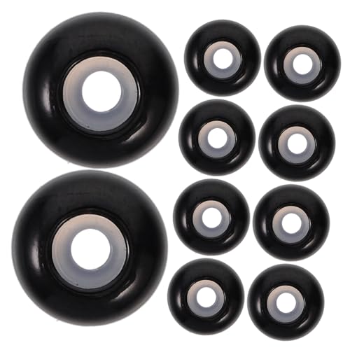 Angoily 10 Stück Edelstahl -Gummi -Ring -Positionierungsperlen Schiebeperlen Schiebestoppperlen runde Distanzperle Abstandsperle Metallperlen für Schmuckhersteller Rostfreier Stahl Schwarz von Angoily