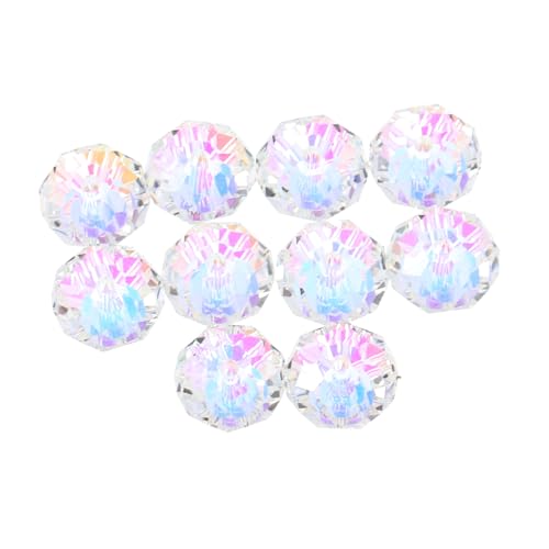 Angoily 10stücke Glitzernde Kristallperlen Für Schmuckherstellung Armbänder Bastelprojekte Facettierte Runde Perlen Mit Löchern Geeignet Für Sonnenfänger Und Windspiele von Angoily