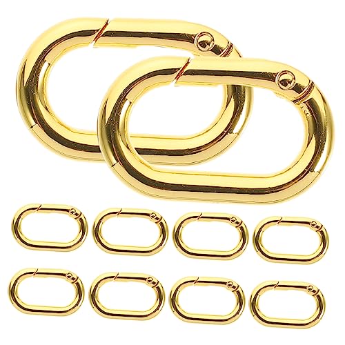 Angoily 10 Stück Federringschnalle für Gepäck Metallfederverschluss Schlüsselring-Federverschluss Karabiner groß Schlüsselkette ovaler Karabiner Federschnalle für Handwerk Golden Angoily 10 Stück Federringschnalle für Gepäck Metallfederverschluss Schlüsselring-Federverschluss Karabiner groß Schlüsselkette ovaler Karabiner Federschnalle für Handwerk Golden von Angoily
