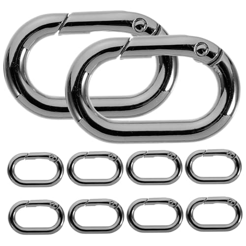 Angoily 10 Stück Federringschnalle für Gepäck schöüsselanhäger Rucksackhaken Karabinerhaken Pflicht Verschlüsse Schließe Schlüsselkarabiner ovaler Karabiner Metall Black Angoily 10 Stück Federringschnalle für Gepäck schöüsselanhäger Rucksackhaken Karabinerhaken Pflicht Verschlüsse Schließe Schlüsselkarabiner ovaler Karabiner Metall Black von Angoily
