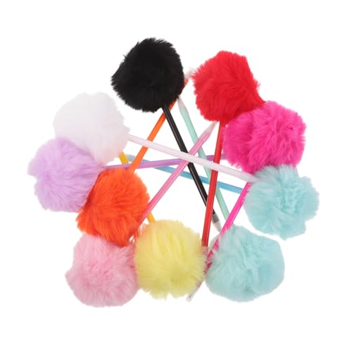 Angoily 10 Stück Flauschige Kugelschreiber mit Plüsch Pompons Dekorative Schreibstifte für Schüler und Frauen Weicher Griff Bunte Pompon Designs Geschenkidee für Schule Party und Büro Angoily 10 Stück Flauschige Kugelschreiber mit Plüsch Pompons Dekorative Schreibstifte für Schüler und Frauen Weicher Griff Bunte Pompon Designs Geschenkidee für Schule Party und Büro von Angoily