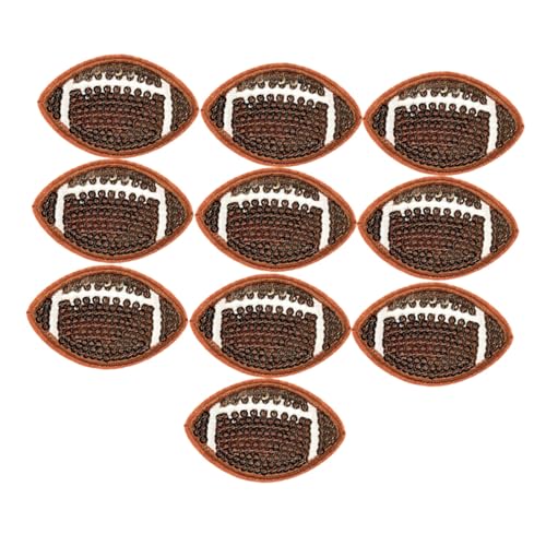 Angoily 10 Stück Fußball Iron Pailletten Patches Rugby Gestickte Applikationen für Jacken Rucksäcke Jeans und Kleidung Diy Dekoration für Sportliebhaber Angoily 10 Stück Fußball Iron Pailletten Patches Rugby Gestickte Applikationen für Jacken Rucksäcke Jeans und Kleidung Diy Dekoration für Sportliebhaber von Angoily