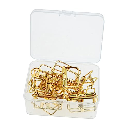 Angoily 10 Stück Goldene Schwalbenschwanzklemme klemmbausteine goldene Büroklammern Klammern Büroklammern Binderclips aus Edelstahl goldene Papierklammern Rostfreier Stahl von Angoily