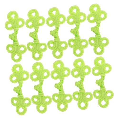Angoily 10 Stück Handgefertigte Cheongsam Knotenknöpfe mit Drei Verschluss Schließe für Frühlings und Sommermode Stilvolles Cheongsam Zubehör von Angoily