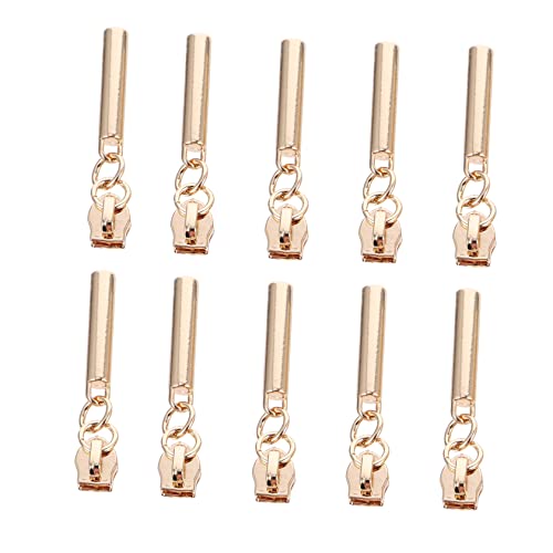 Angoily 10 Stück Hardware Zubehör Gepäck Reißverschluss Rucksack Reißverschluss -Pullers Koffer reisen Zipper -Schieberegler Zuglaschen reparieren Zinklegierung Golden von Angoily