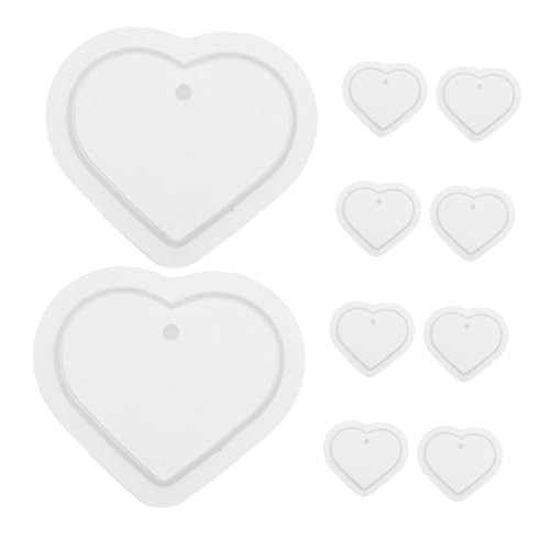 Angoily 10 Stück Herzförmige Silikonformen Teiliges für DIY Schmuck Gießformen für Schlüsselanhänger und Bastelprojekte Vielseitig Einsetzbar mit Epoxidharz und Wachs Romantisches Design Angoily 10 Stück Herzförmige Silikonformen Teiliges für DIY Schmuck Gießformen für Schlüsselanhänger und Bastelprojekte Vielseitig Einsetzbar mit Epoxidharz und Wachs Romantisches Design von Angoily