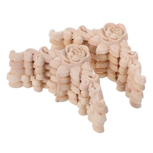Angoily 10 Stück Holzapplikationen Unbemalt Geschnitzte Rosen Ecke Onlays für Möbel Türen Schränke Betten Vielseitig Einsetzbar Naturholz DIY Europäischer Stil Angoily 10 Stück Holzapplikationen Unbemalt Geschnitzte Rosen Ecke Onlays für Möbel Türen Schränke Betten Vielseitig Einsetzbar Naturholz DIY Europäischer Stil von Angoily