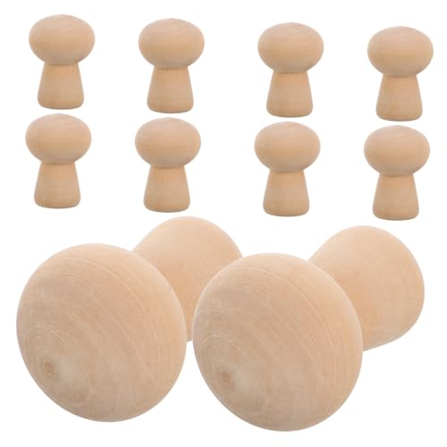 Angoily 10 Stück Holzpilz Für DIY Babyregal Dekoration Dekorationen Für Mädchen Pilz Steckpilz Lichtpilze Bemalbare Minifiguren Kinderbasteln Party Ornamente Für Bambus Angoily 10 Stück Holzpilz Für DIY Babyregal Dekoration Dekorationen Für Mädchen Pilz Steckpilz Lichtpilze Bemalbare Minifiguren Kinderbasteln Party Ornamente Für Bambus von Angoily