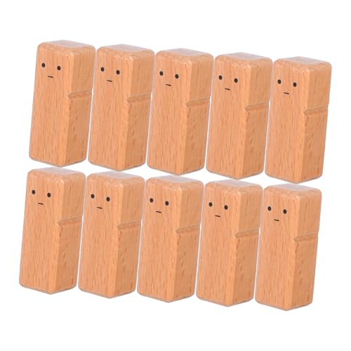 Angoily 10 Stück Holzpuppen aus Buchenholz Unbemalte DIY Holzfiguren für Sicher Langlebig zum Bemalen und Basteln Fördert Kreativität und Feinmotorik von Angoily