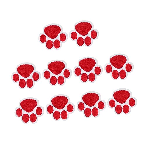 Angoily 10 Stück Klebe Stickerei Patch Flecken Flicken Nähen Für Kleidung Drucken Patches Für Hüte Gestickte Aufnäher Gänseblümchen-patch Flicken Für Bekleidung Tuch Jacken Stoff Rot von Angoily