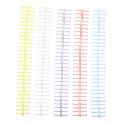 Angoily 10 Stück Kunststoff Buchbinderinge Loseblatt Ringe für DIY Projekte Scrapbooking und Bürobedarf in Farben Gelb Rosa Blau für Schule und Zuhause von Angoily
