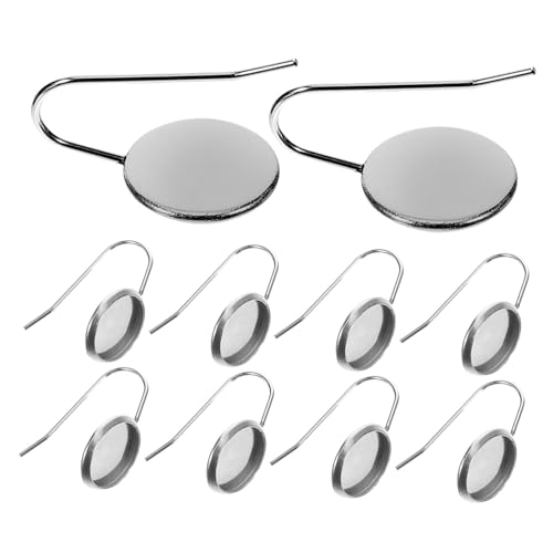 Angoily 10 Stück Lünette Anhänger Tabletts für Schmuck Schmuckbefund Schmuck selber machen Einfassungen für die Schmuckherstellung Tablettanhänger aus Metall Silver von Angoily