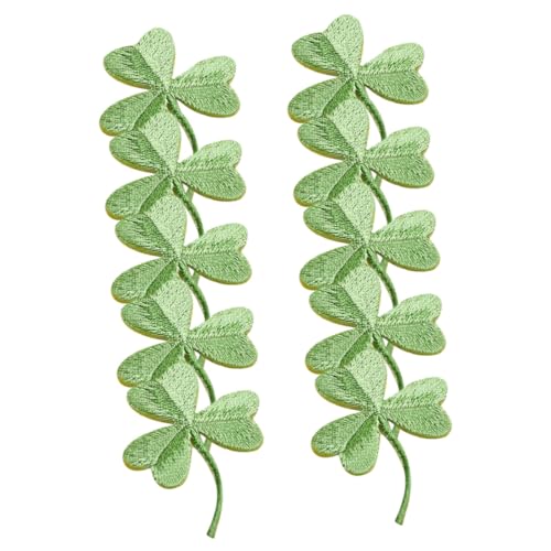 Angoily 10 Stück Mantelflicken Kleeblatt-patch Flicken Aufnähen Austauschbare Hutflicken Kleidungsflicken Flecken Gestickte Aufnäher Flicken Für Kleidung Bestickt Hut-patch Green Stoff von Angoily