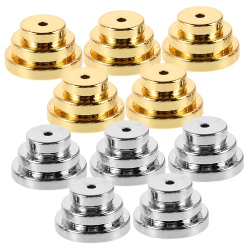 Angoily 10 Stück Metall Ohrstecker Rückseiten Lagig Ohrläppchen Stütze für Schwere Ohrringe Sicherer Halt Komfortabel Drop Ohrstecker Verschluss Langlebig und Vielseitig von Angoily