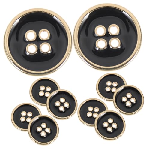 Angoily 10 Stück Metallknöpfe Vintage -tasten Knöpfe Stifte Handgefertigt Mantel Knopfnadeln Jean Button Jacken Ausgefallene Knöpfe Nähen Tuch Retro Stoff Black Legierung von Angoily