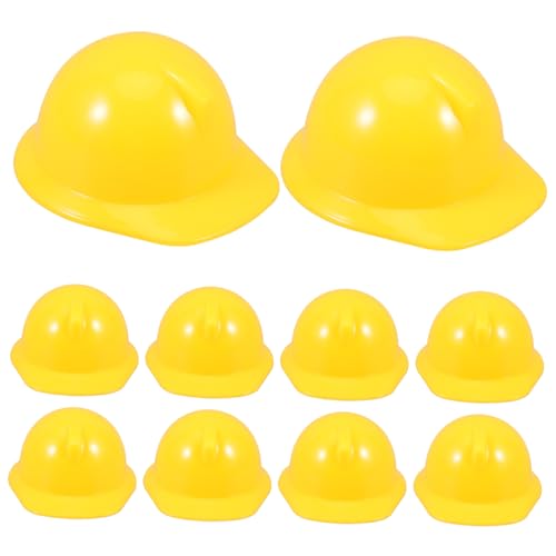 Angoily 10 Stück Mini-Bauhüte Bauhelme Aus Weichem Kunststoff Mini-Bauparty-Spielzeug Für Partyzubehör Gelb von Angoily