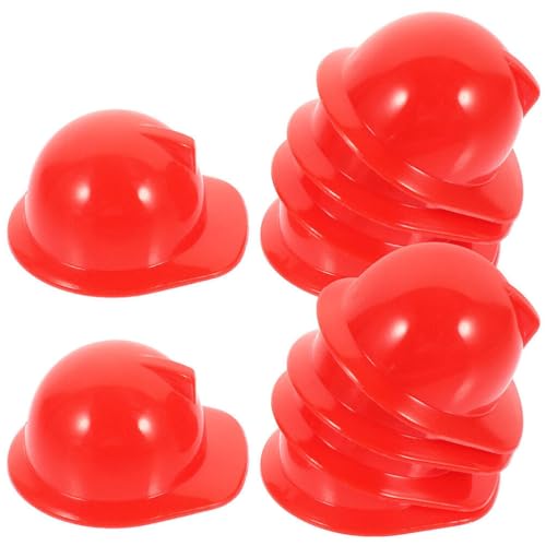 Angoily 10 Stück Mini-Bauhüte Bauhelme Aus Weichem Kunststoff Mini-Bauparty-Spielzeug Für Partyzubehör Rot von Angoily