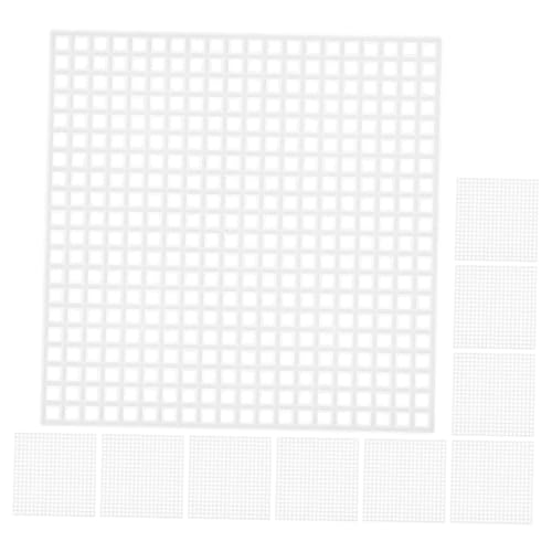 Angoily 10 Stück Nähen von Kunststoffnetzen wandornament Dekorationsmaterial Netzstoff Quilten Taschen Herstellung Maschennetz Pads Plastikleinwand nähen Stickerei Kunststoff- Weiß von Angoily