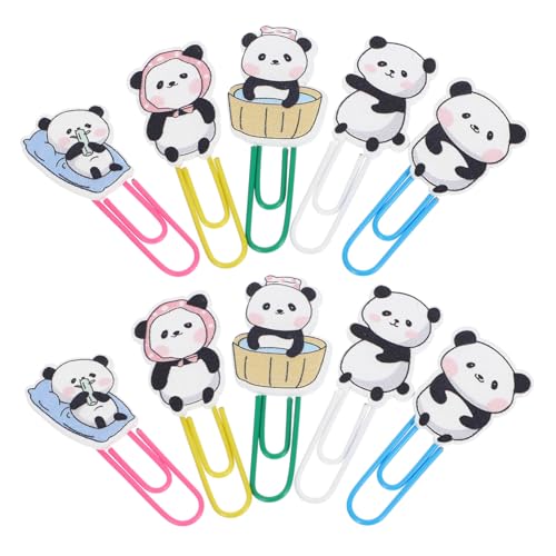 Angoily 10 Stück Niedliche Panda Büroklammern aus Holz und Kunststoff Dekorative Papierclips als Lesezeichen und Dokumentenhalter für Büro Schule und Studium Einfach zu Verwenden und Angoily 10 Stück Niedliche Panda Büroklammern aus Holz und Kunststoff Dekorative Papierclips als Lesezeichen und Dokumentenhalter für Büro Schule und Studium Einfach zu Verwenden und von Angoily