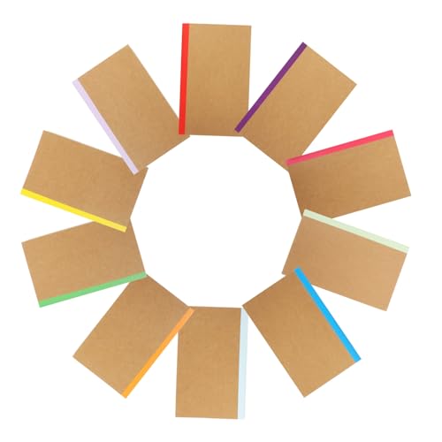 Angoily 10 Stück Notizbuch aus Kraftpapier Kompositionsnotizbuch süß notizbuch Journaling -Notizbücher Notizbuch zur primären Zeitschriftenkomposition Einband aus Kraftpapier von Angoily