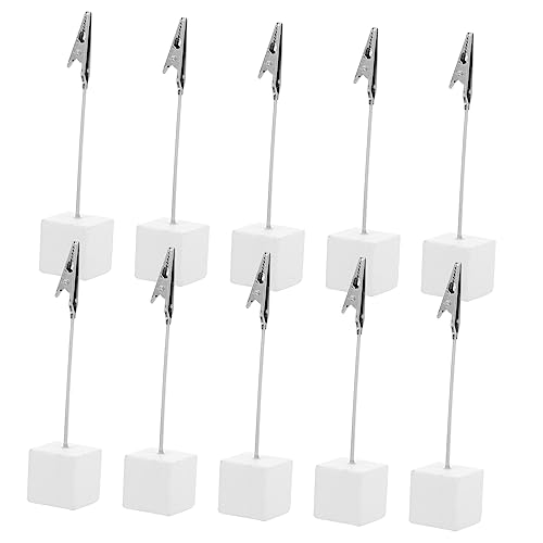 Angoily 10 Stück Notizordner bürodeko büro dekoration fotoregal platzsparend papierhalter Memo clip Inhaber Memo-Klemmhalter Büroklammerständer Memohalter-Clip Hinweisclip Fotoclip Silver von Angoily