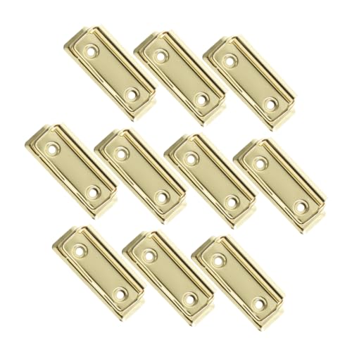 Angoily 10 Stück Ordnerzubehör Schulzeitungsklammern kleine Büroklammern Clips Clips Klemmbretter aus Metall Befestigungsklammern für Klemmbretter Datei-Clip Aluminiumlegierung Golden von Angoily